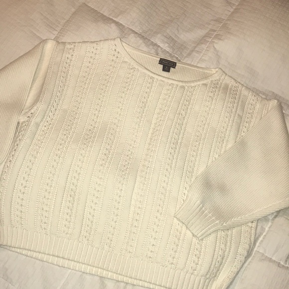 J. Crew Sweaters - JCrew Point Sur boxy pointelle sweater